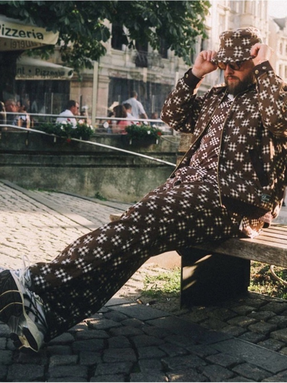 Bogey Boys Big Check Pants Brown Macklemore Golfing Retro 70’s‎ Artsy Funky NEW